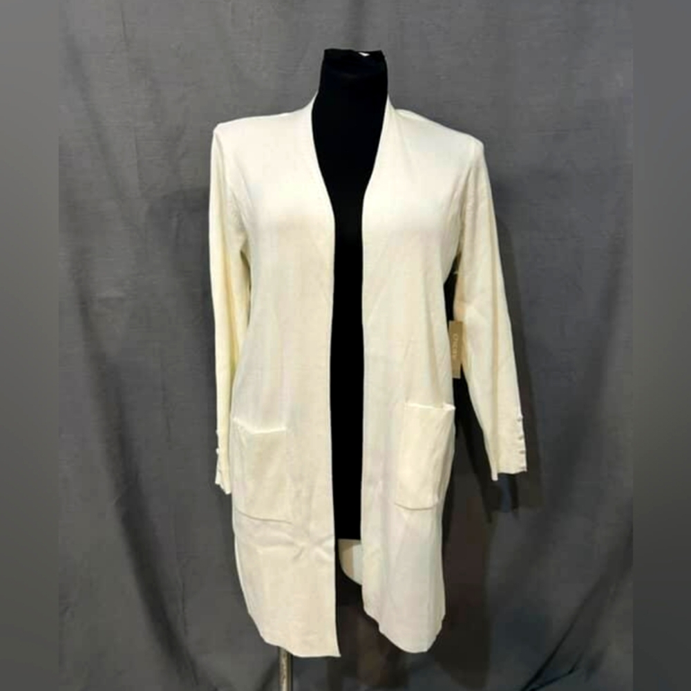 Chico's Ivory Long Cardigan
